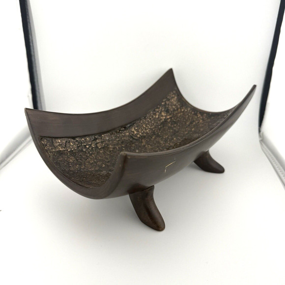 Creative Scents Schonwerk Resin Crackled Decorative Centerpiece Bowl 10” SCRATCH - Picture 7 of 10